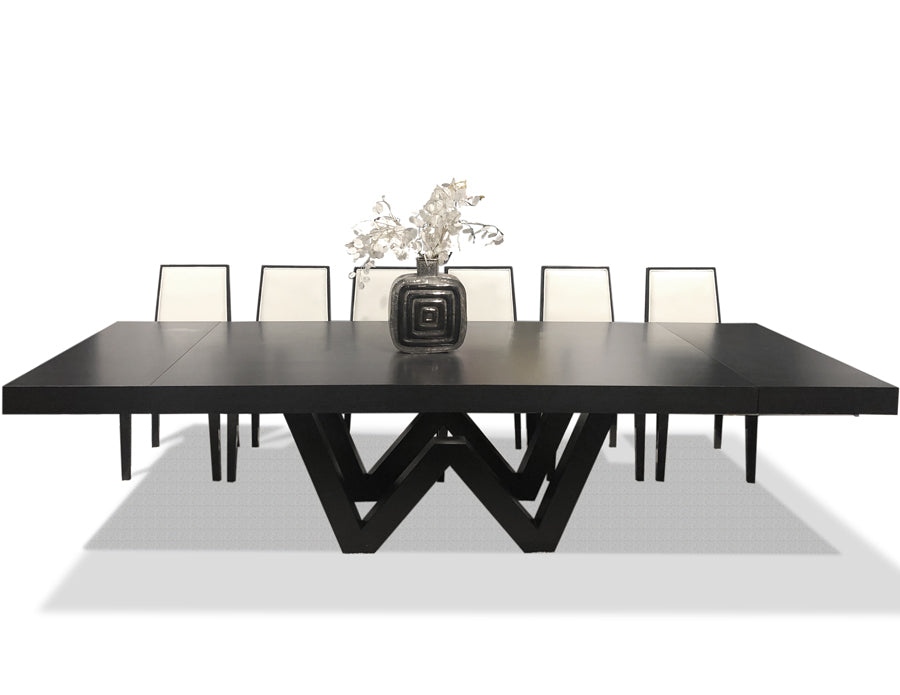 Windsor Matte Gray Oak / Black Dining Table
