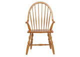 DLU-C30A-LO Sunset Trading Oak Selections Windsor Dining Chair with Arms | Light Oak