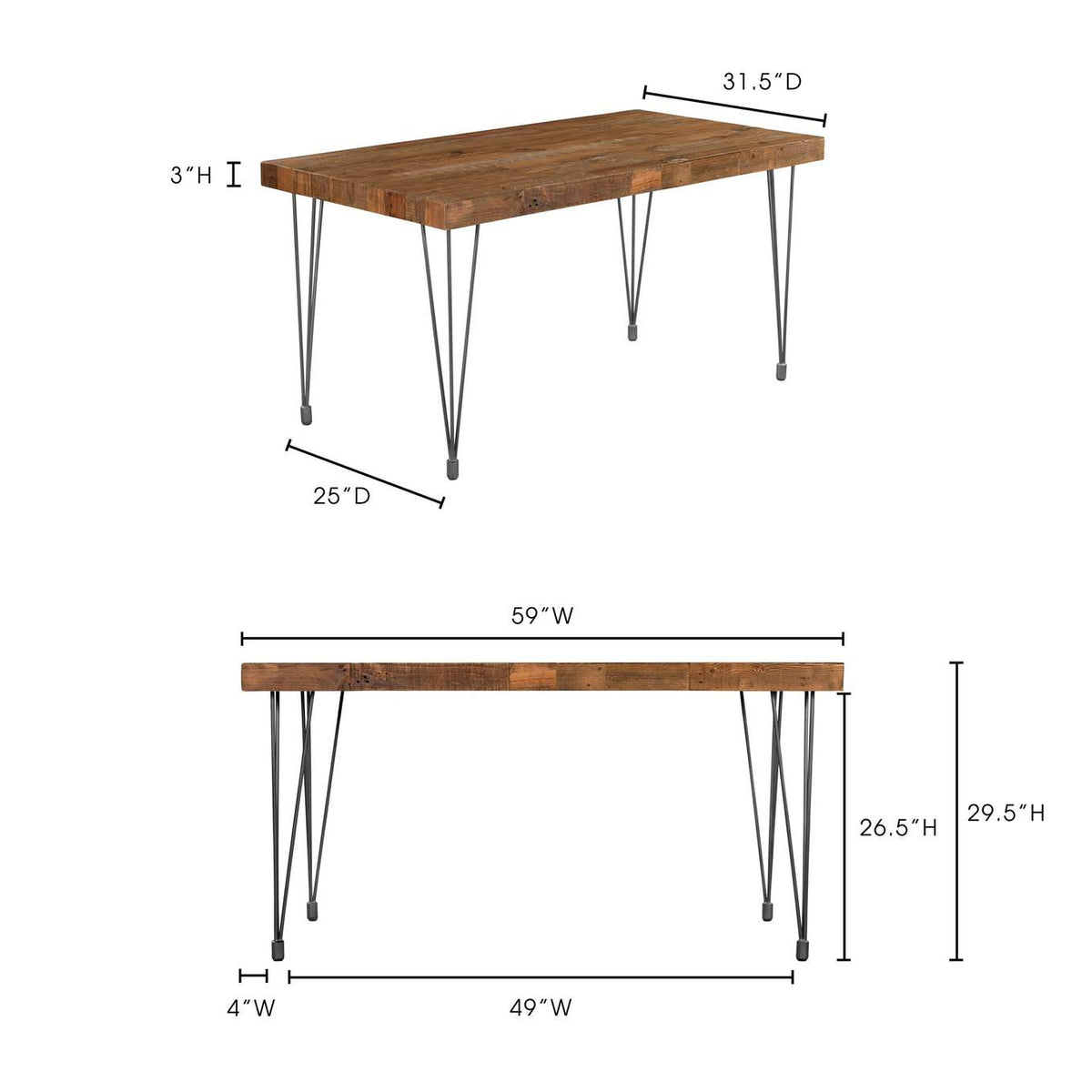 XA-1055-24 Boneta Dining Table Small Natural