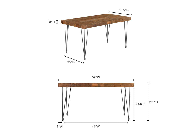 XA-1055-24 Boneta Dining Table Small Natural