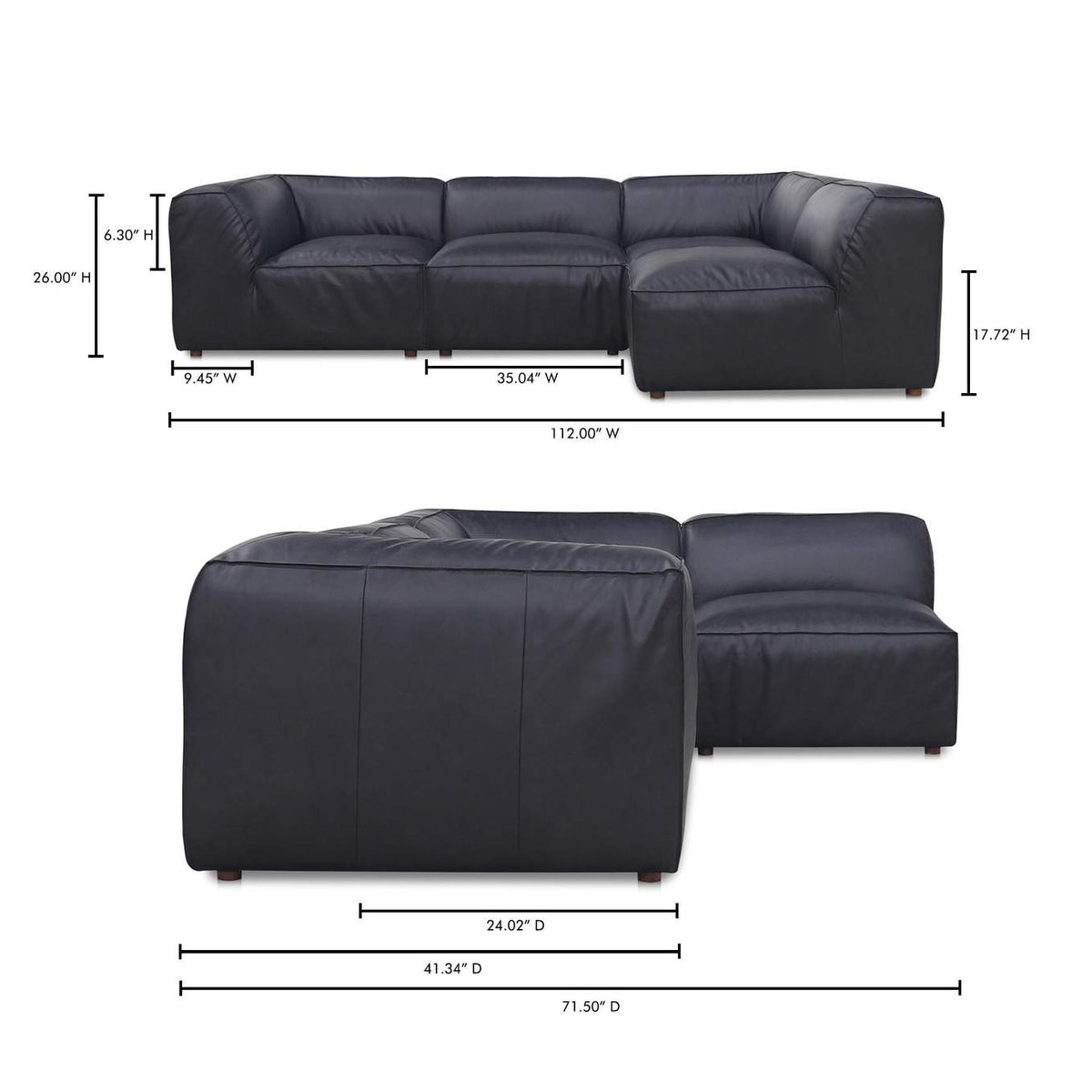 XQ-1004-02 Form Signature Modular Sectional Vantage Black