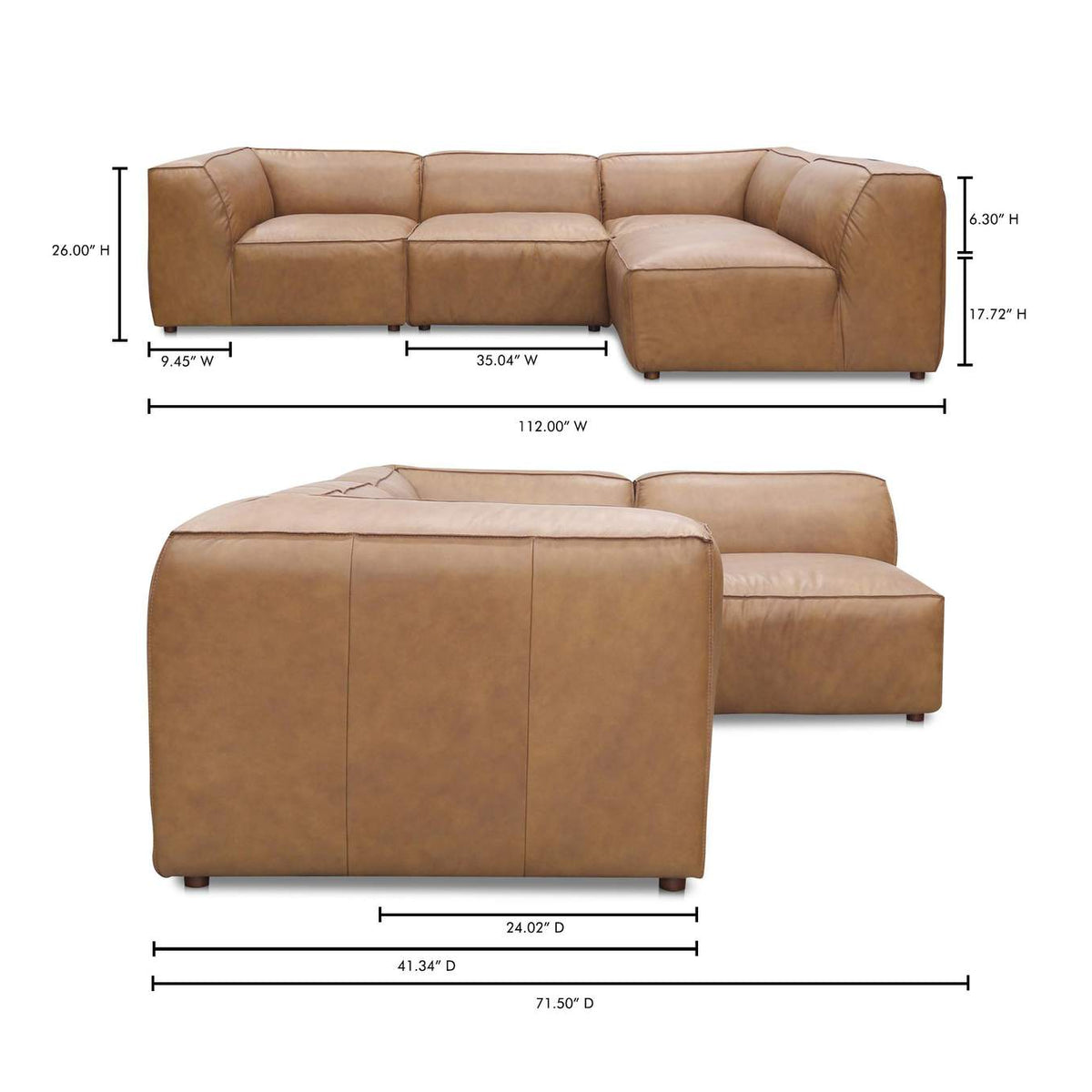XQ-1004-40 Form Signature Modular Sectional Sonoran Tan