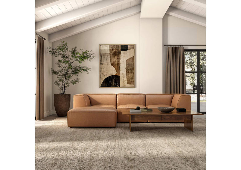 XQ-1005-40 Form Lounge Modular Sectional Sonoran Tan Leather