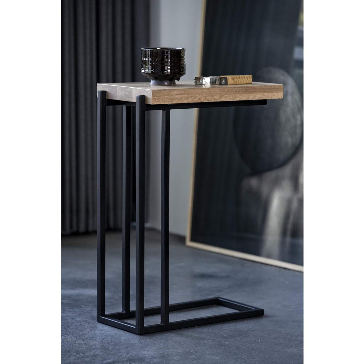 YC-1005-24 Mila C Shaped Side Table Natural