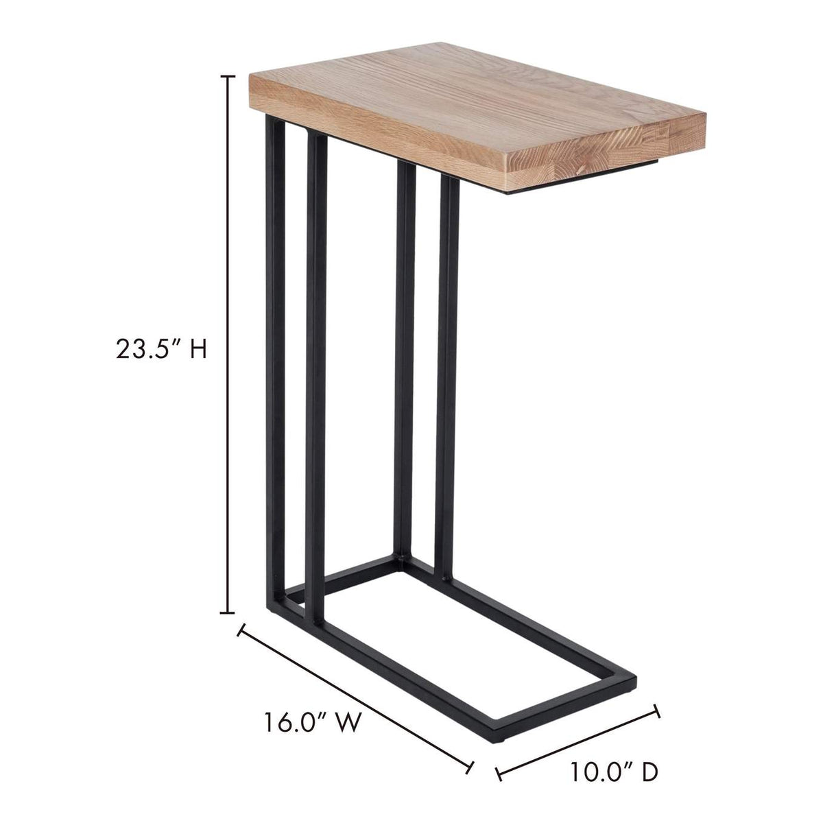 YC-1005-24 Mila C Shaped Side Table Natural