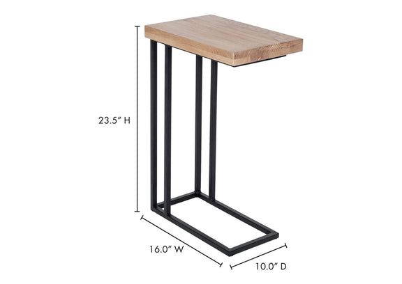 YC-1005-24 Mila C Shaped Side Table Natural