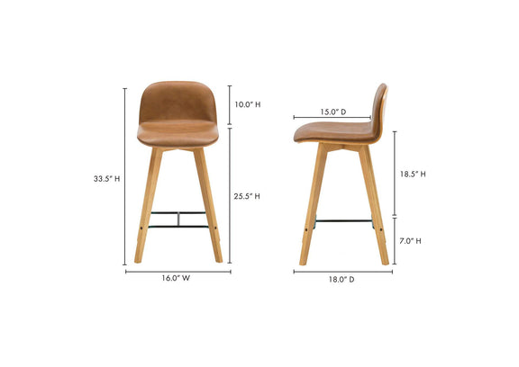 YC-1020-40 Napoli Leather Counter Stool
