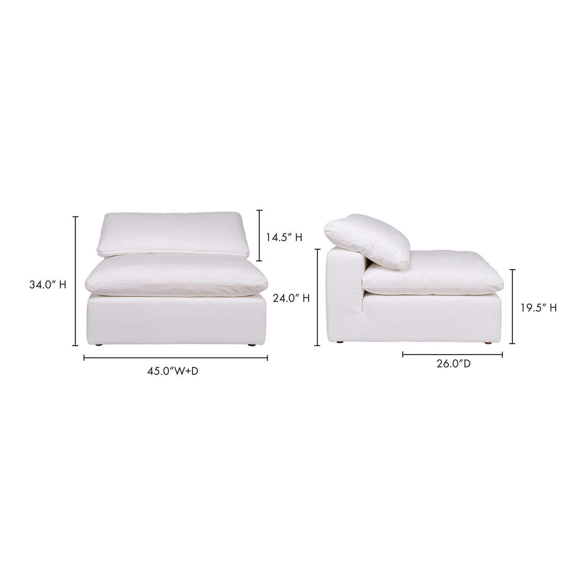 YJ-1001-05 Clay Slipper Chair Cream White