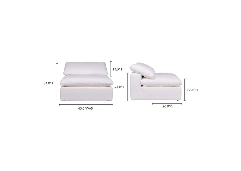 YJ-1001-05 Clay Slipper Chair Cream White