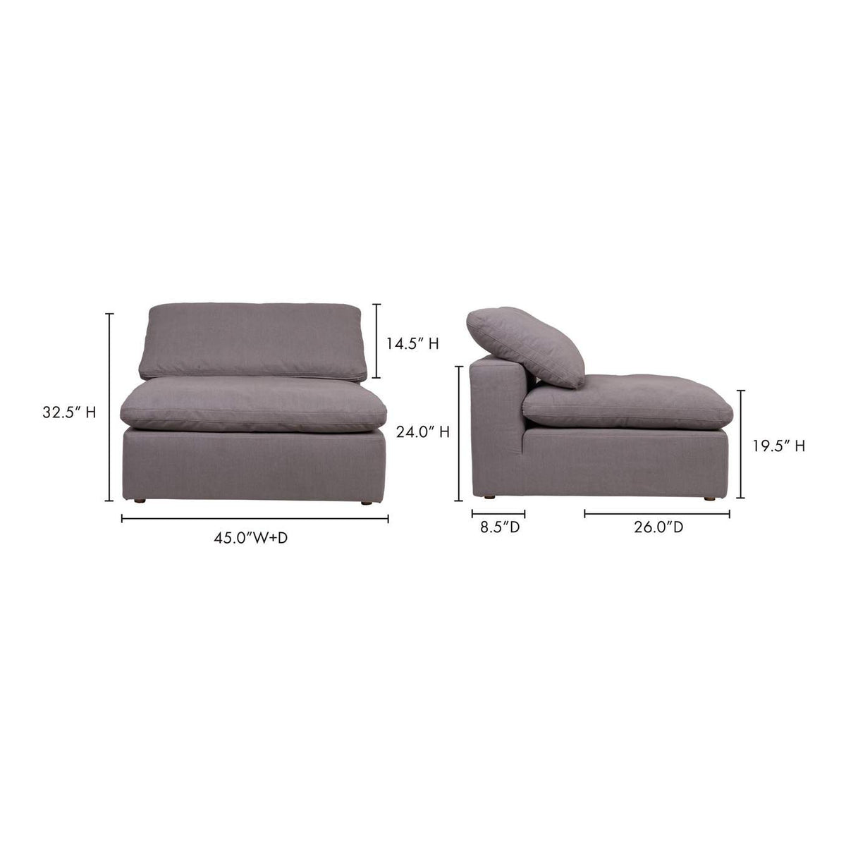 YJ-1001-29 Clay Slipper Chair Light Grey