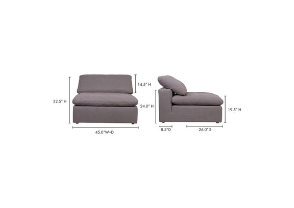 YJ-1001-29 Clay Slipper Chair Light Grey