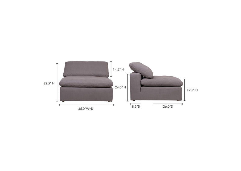 YJ-1001-29 Clay Slipper Chair Light Grey