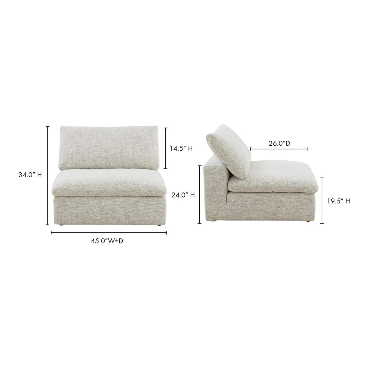 YJ-1001-49 Clay Slipper Chair Coastside Sand
