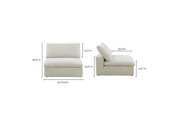 YJ-1001-49 Clay Slipper Chair Coastside Sand