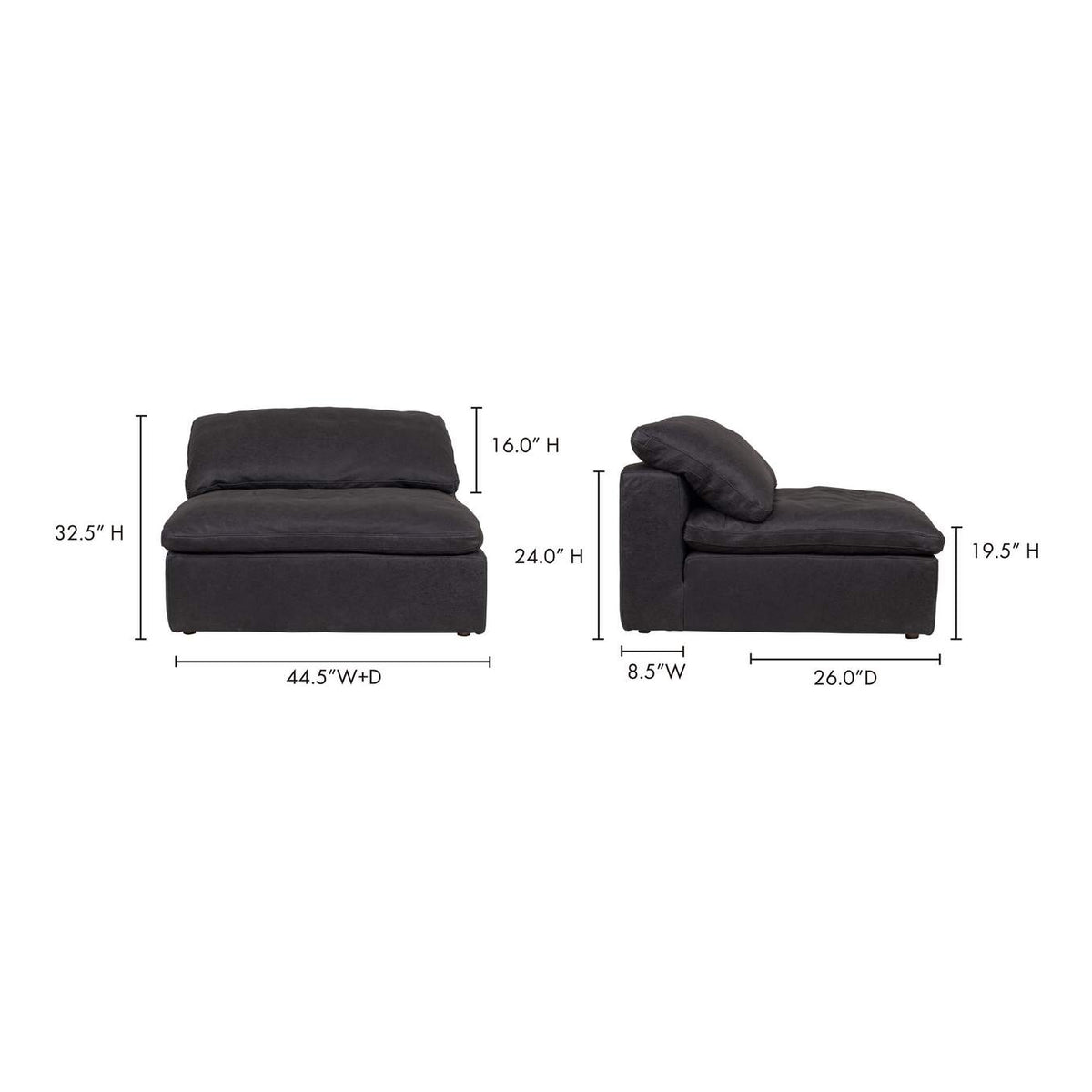 YJ-1005-02 Clay Leather Slipper Chair