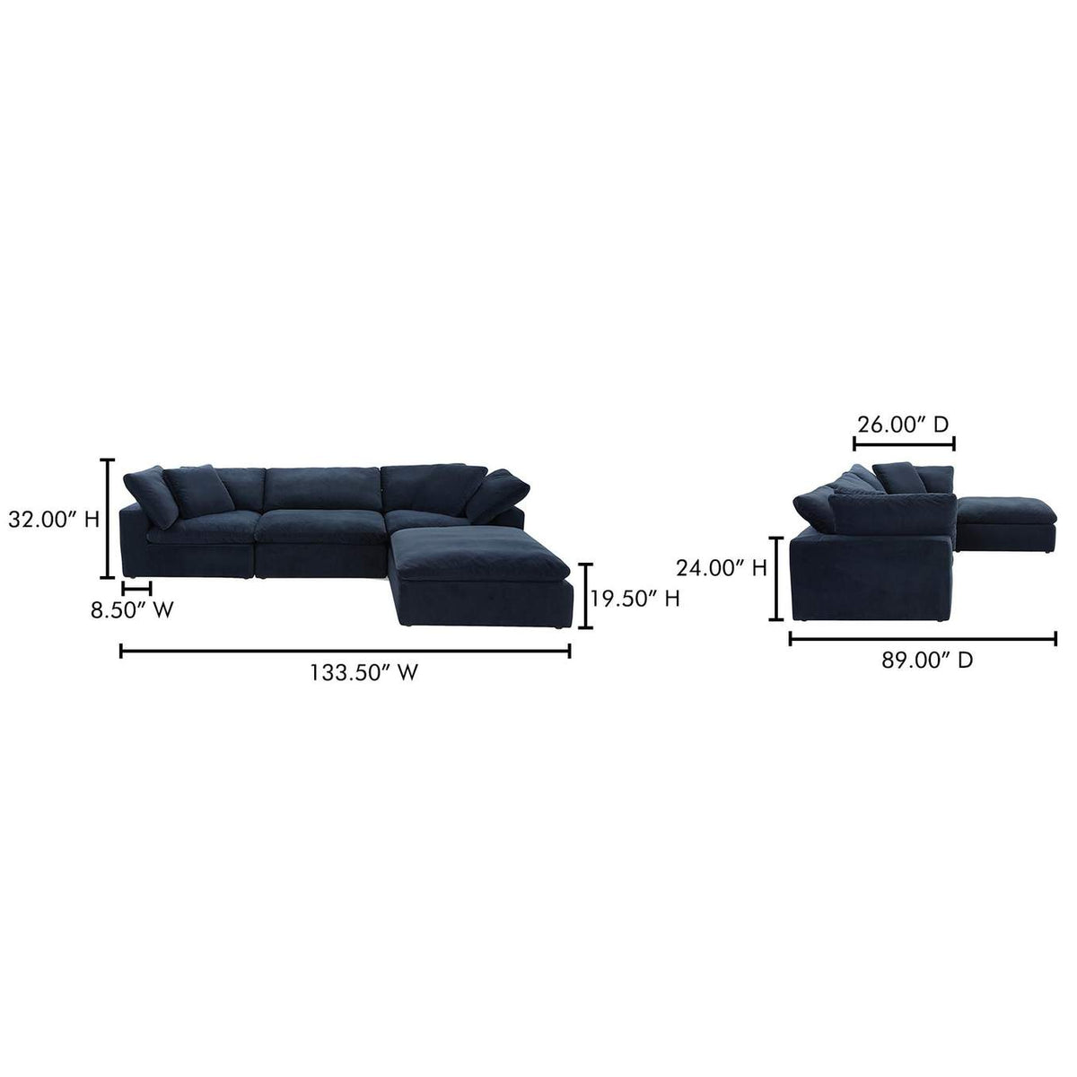 YJ-1008-46 Clay Lounge Modular Sectional