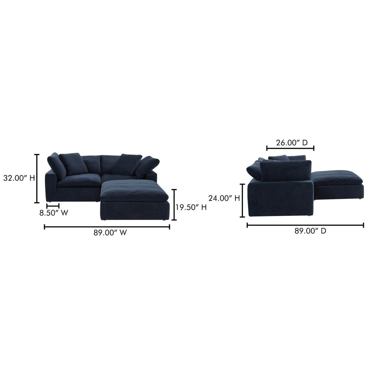 YJ-1009-46 Clay Nook Modular Sectional