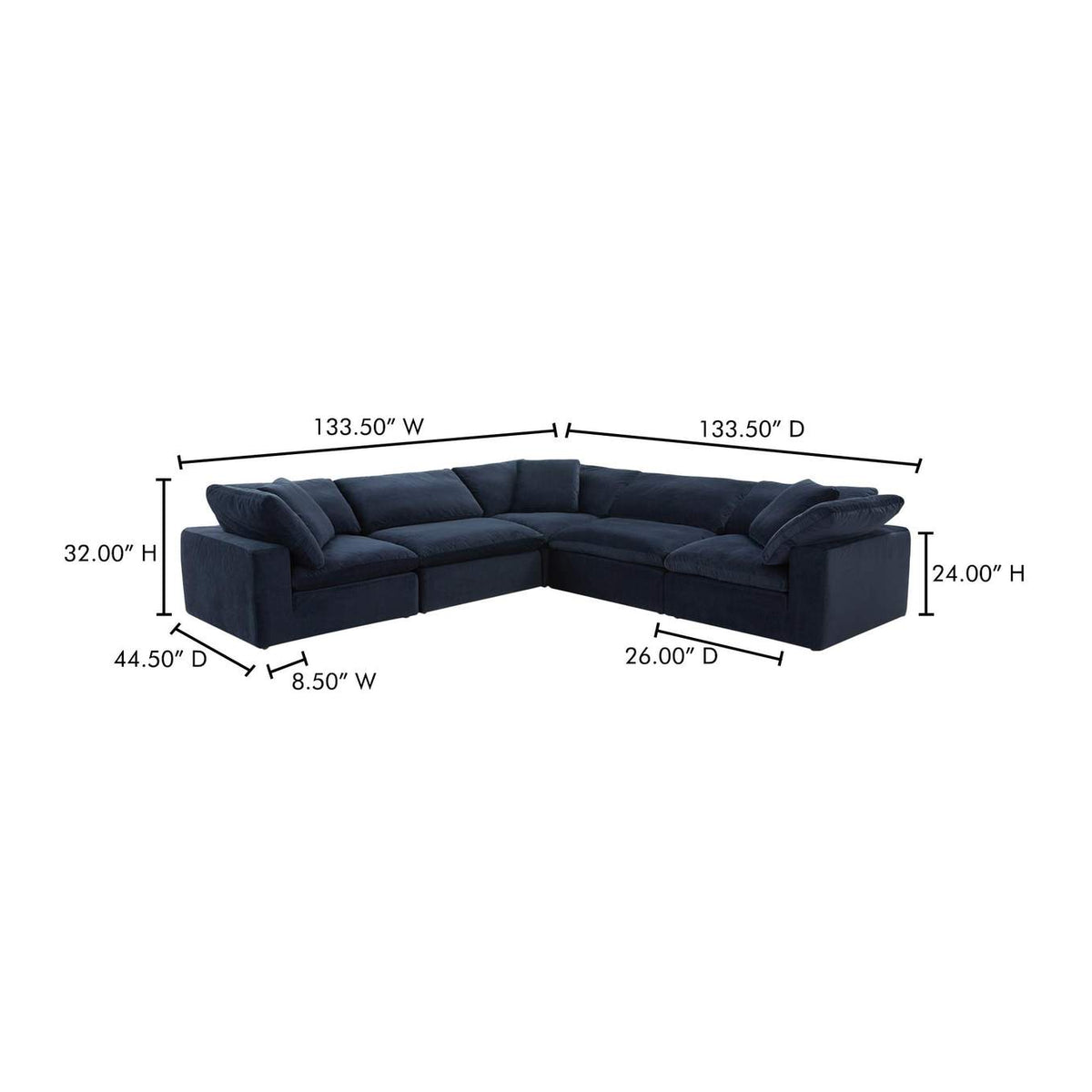 YJ-1010-46 Clay Classic L Modular Sectional