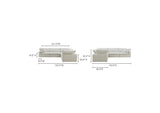 YJ-1010-49 Clay Classic L - Shaped Modular Sectional Coastside Sand