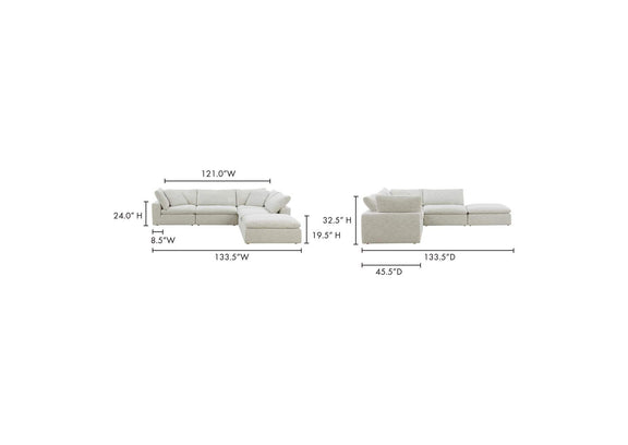 YJ-1011-49 Clay Dream Modular Sectional Coastside Sand