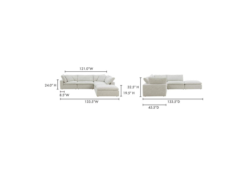 YJ-1011-49 Clay Dream Modular Sectional Coastside Sand