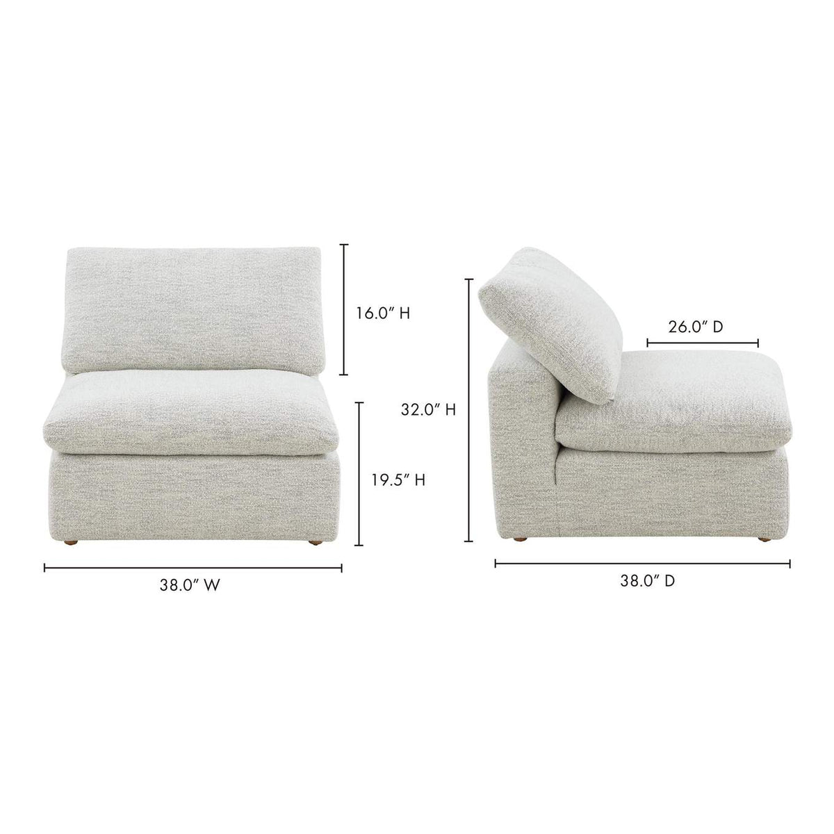 YJ-1013-49 Terra Condo Slipper Chair Coastside Sand