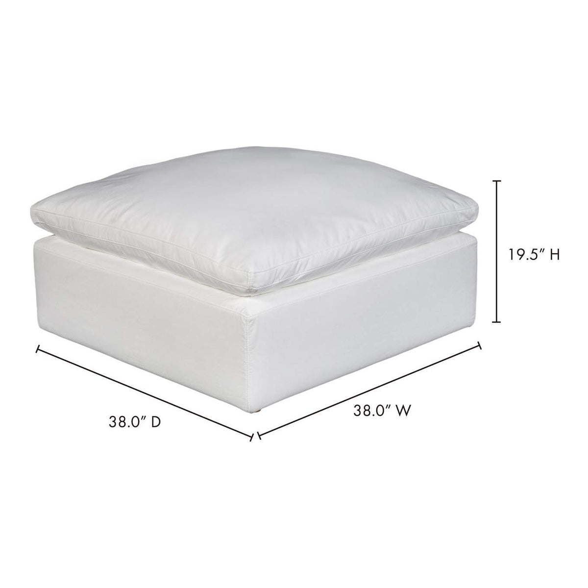 YJ-1014-05 Terra Condo Ottoman Cream White
