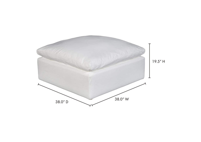 YJ-1014-05 Terra Condo Ottoman Cream White