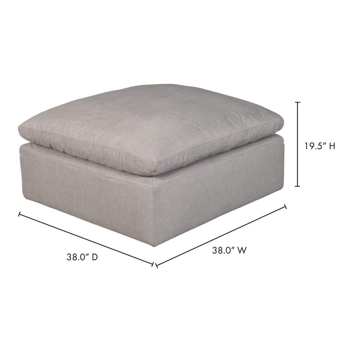 YJ-1014-29 Terra Condo Ottoman Light Grey