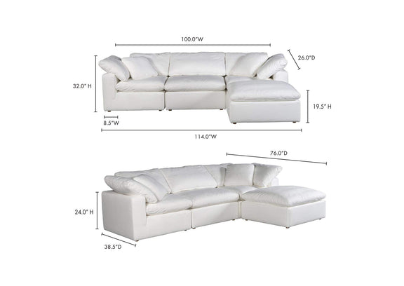 YJ-1015-05 Terra Condo Lounge Modular Sectional Cream White