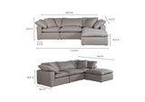 YJ-1015-29 Terra Condo Lounge Modular Sectional Light Grey