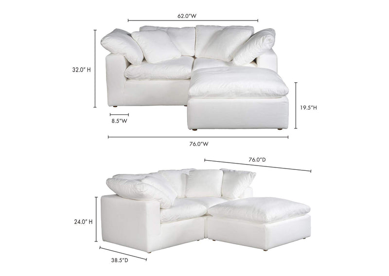 YJ-1016-05 Terra Condo Nook Modular Sectional Cream White