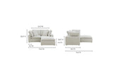 YJ-1016-49 Terra Condo Nook Modular Sectional Coastside Sand