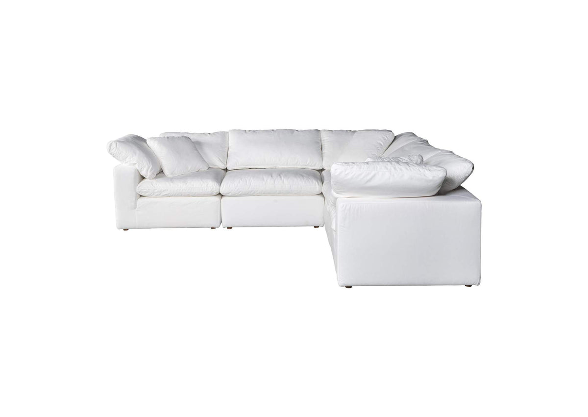 YJ-1017-05 Terra Condo Classic L - Shaped Modular Sectional Cream White