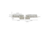 YJ-1017-49 Terra Condo Classic L - Shaped Modular Sectional Coastside Sand