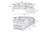 YJ-1018-05 Terra Condo Dream Modular Sectional Cream White