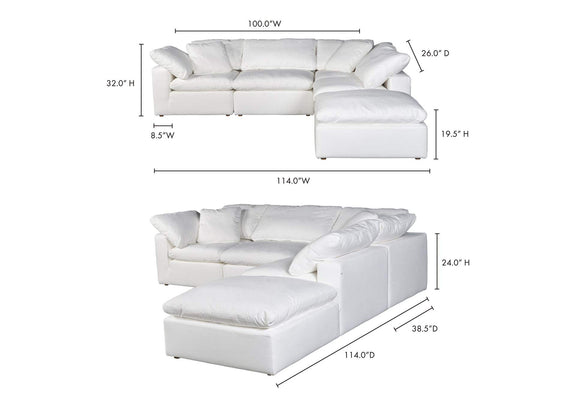 YJ-1018-05 Terra Condo Dream Modular Sectional Cream White
