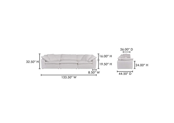 YJ-1026-05 Clay Modular Sofa Cream Cream White