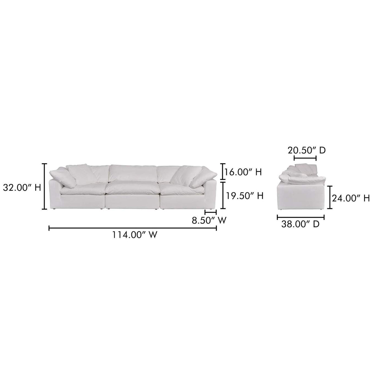 YJ-1027-05 Terra Modular Sofa Cream White