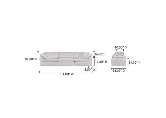 YJ-1027-05 Terra Modular Sofa Cream White