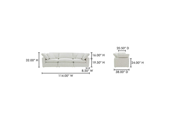 YJ-1027-49 Terra Modular Sofa Coastside Sand