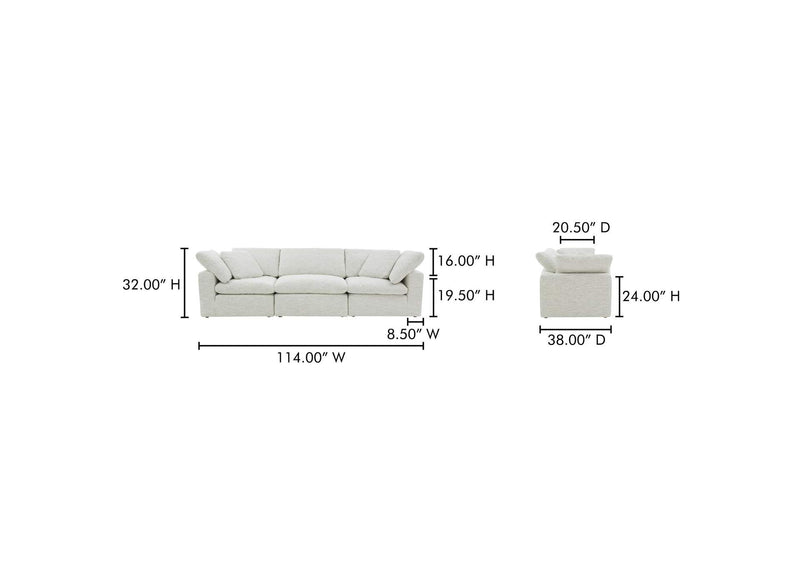 YJ-1027-49 Terra Modular Sofa Coastside Sand