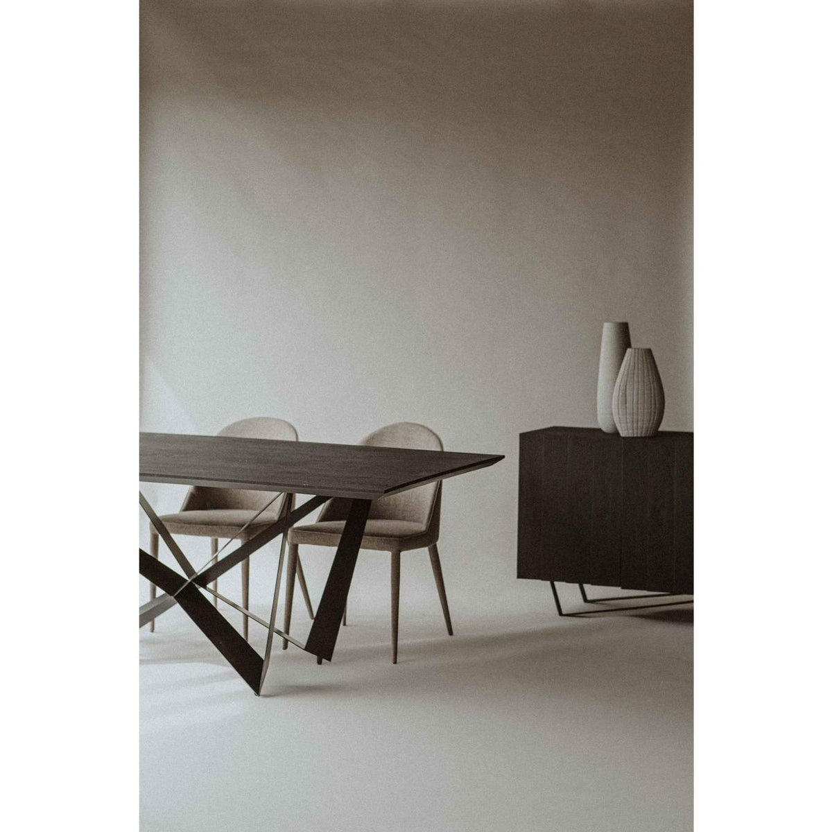 YM-1001-26 Burton Dining Chair Light Grey - Set Of Two