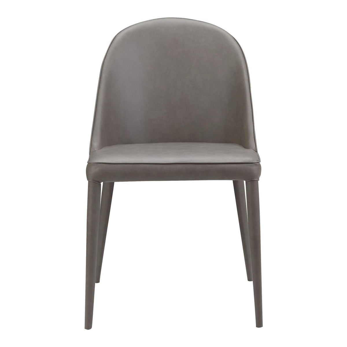 YM-1002-26 Burton Dining Chair Grey Vegan Leather - Set Of Two