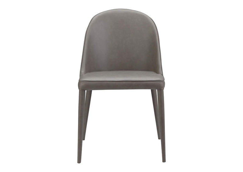 YM-1002-26 Burton Dining Chair Grey Vegan Leather - Set Of Two