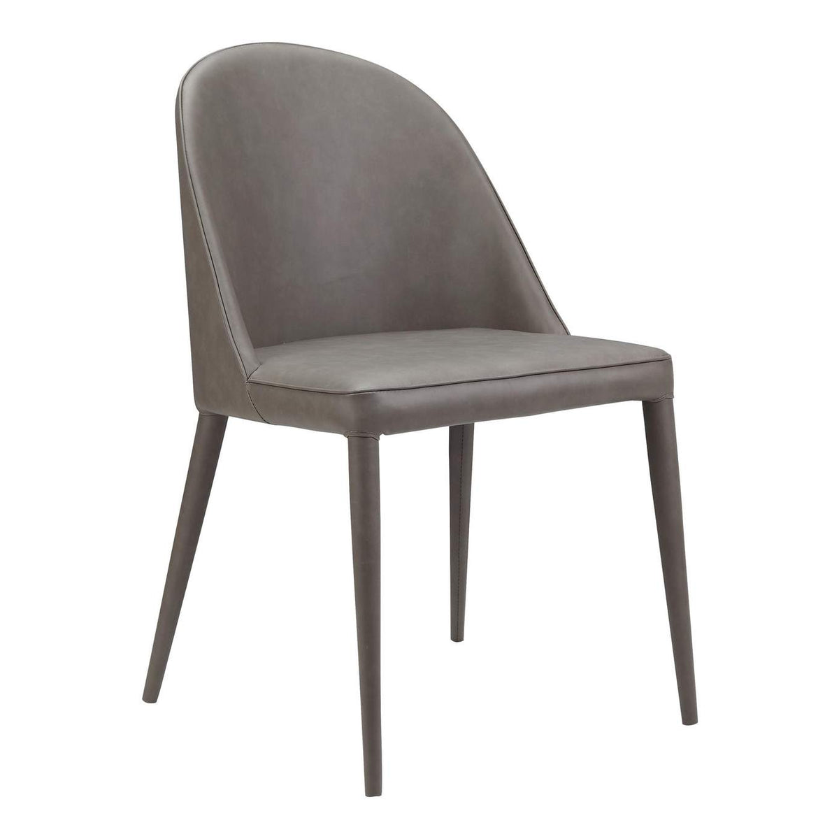 YM-1002-26 Burton Dining Chair Grey Vegan Leather - Set Of Two