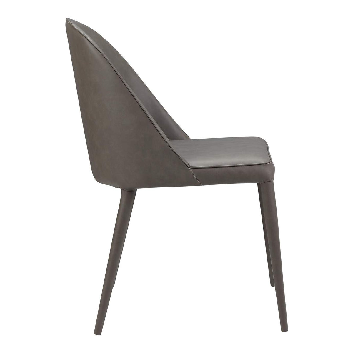 YM-1002-26 Burton Dining Chair Grey Vegan Leather - Set Of Two