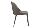 YM-1002-26 Burton Dining Chair Grey Vegan Leather - Set Of Two