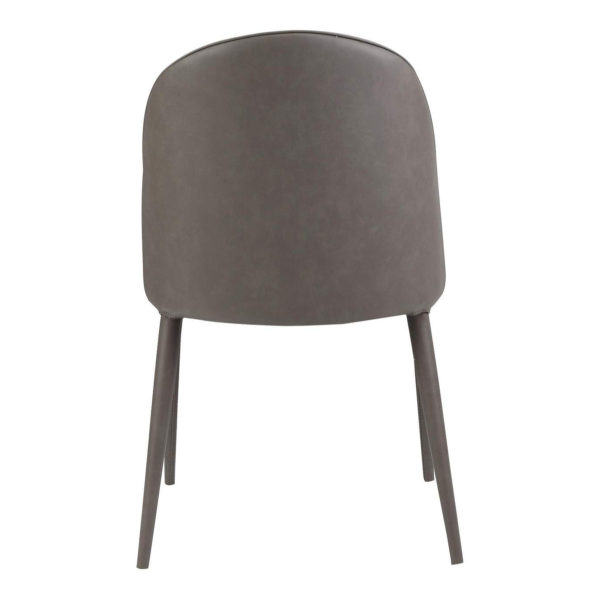 YM-1002-26 Burton Dining Chair Grey Vegan Leather - Set Of Two