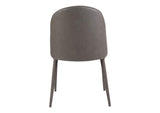 YM-1002-26 Burton Dining Chair Grey Vegan Leather - Set Of Two